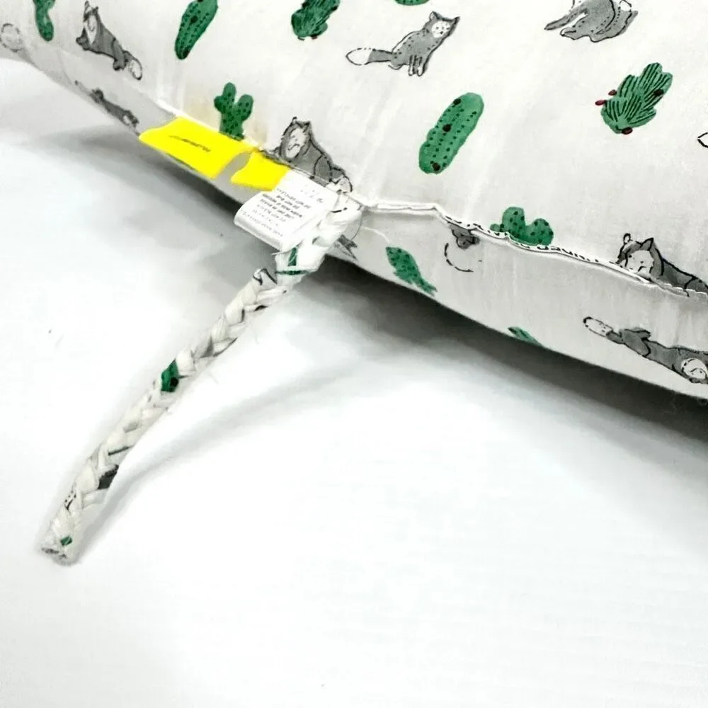 Roller Rabbit Little Piglet Kids Pillow Toy White Green Cotton India